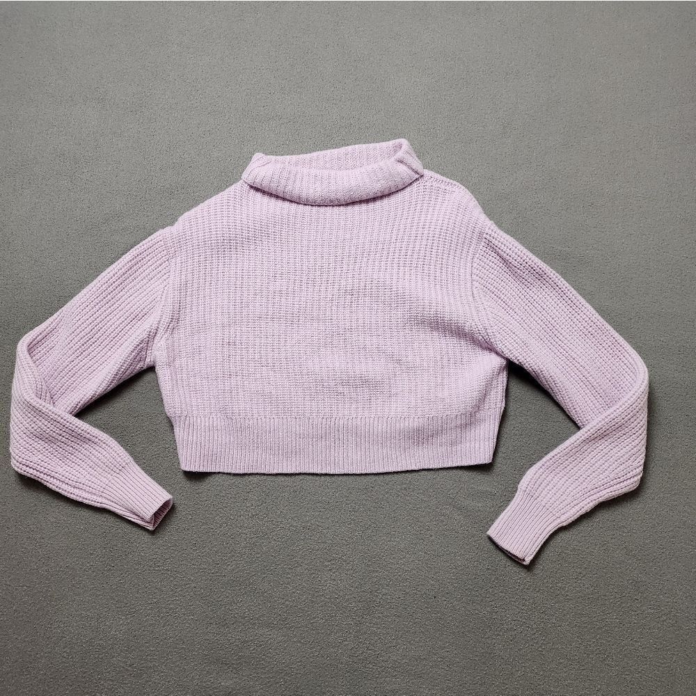 Aritzia Wilfred Free Harper Sweater Merino Wool Turtleneck Mauve Pink Sz XS